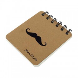 1pza mini libreta con pasta tipo cartón y hojas blancas para dibujo, variedad de diseños / moon, men style / j223