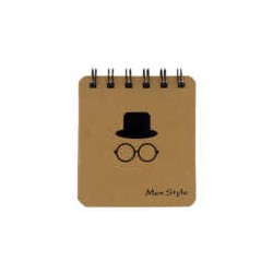 1pza mini libreta con pasta tipo cartón y hojas blancas para dibujo, variedad de diseños / moon, men style / j223
