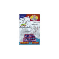 Cuaderno libro sopa de letras con 32 hojas páginas, 13x20cm, variedad de modelos / sg3218 / sg3221 / sg3222