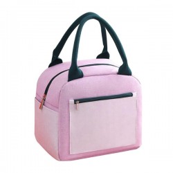 Mini lonchera térmica lisa bicolor de 2 compartimentos con cierre, variedad de colores / sk-1210
