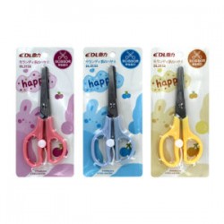 1pza Tijeras punta roma de preescolar con mango de plástico, variedad de colores / dl3133