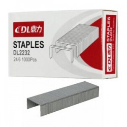 1pza Caja con 1,000 grapas metálicas medida 24/6 para engrapadora / dl2232