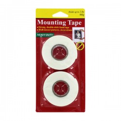 Paquete con 2 cintas blancas doble cara de montaje con ancho de 1.5cm y largo de 1.8 metros / mounting tape / 23936-3