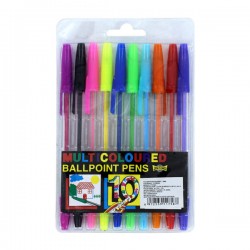 Paquete con 10 plumas de colores 1.0mm, variedad de colores / st37325 / j007 / aa-1083