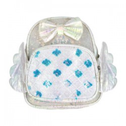 Mochila infantil tornasol con 2 compartimientos, moño, alas y lentejuelas, variedad de colores / a-3068