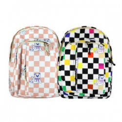 Mochila con diseño de osos y cuadros, variedad de colores / sk-550