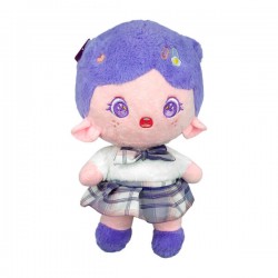 Peluche afelpado en forma de muñeca con orejas, falda y moño, variedad de modelos / 72652 / 72655