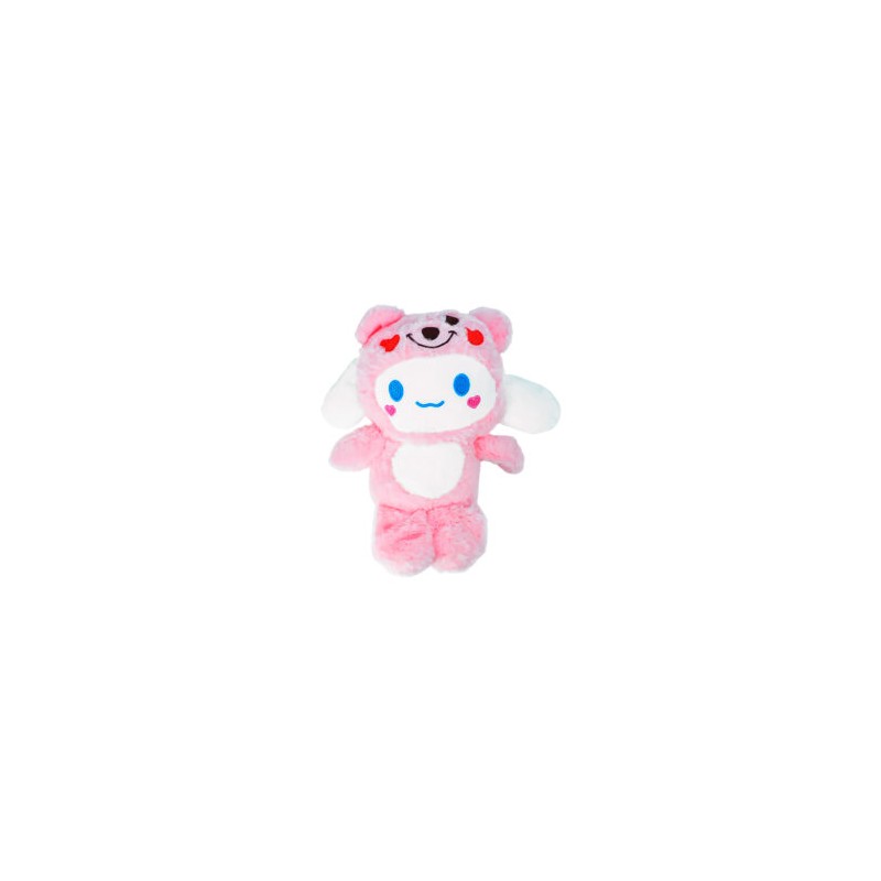 Peluche mediano afelpado de cinnamoroll con disfraz de oso lotso, 21cm / teddy dog / wp1925