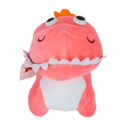 Peluche afelpado pequeño 18cm de dinosaurio con ojos saltones y ventosa para colgar, variedad de colores / mr-530033