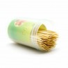 1pza Bote con 100 palillos de madera, variedad de diseños / toothpick / zc-0129 / zc-0130 / mt098 / 560259