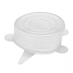 Tapas Herméticas De Silicon Flexible Reutilizable 6Pz
