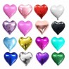 1pza Globo metálico liso en forma de corazón 18 pulgadas, variedad de colores / bt-qq-67 / bt-qq-42r