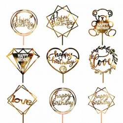 Cake topper de acrilico feliz cumpleaños hw-248
