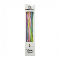 Paquete con 6 velas largas, variedad de colores / gh143-224ad/rainbow candle