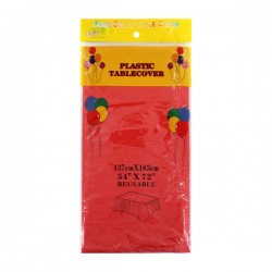 Mantel de plástico reutilizable para fiesta 137x183cm – 54´x72´ pulgadas, variedad de colores / heavy duty / plastic tablecover 