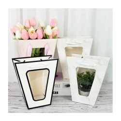 1pza Bolsa mediana de cartón para regalo, variedad de colores / ar270