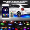Tira de luces led para automóvil con control remoto, para iluminación exterior, 1.8m