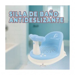 Bañera para bebe en forma de asiento con manubrio y soporte de silicona, variedad de colores / hog.171