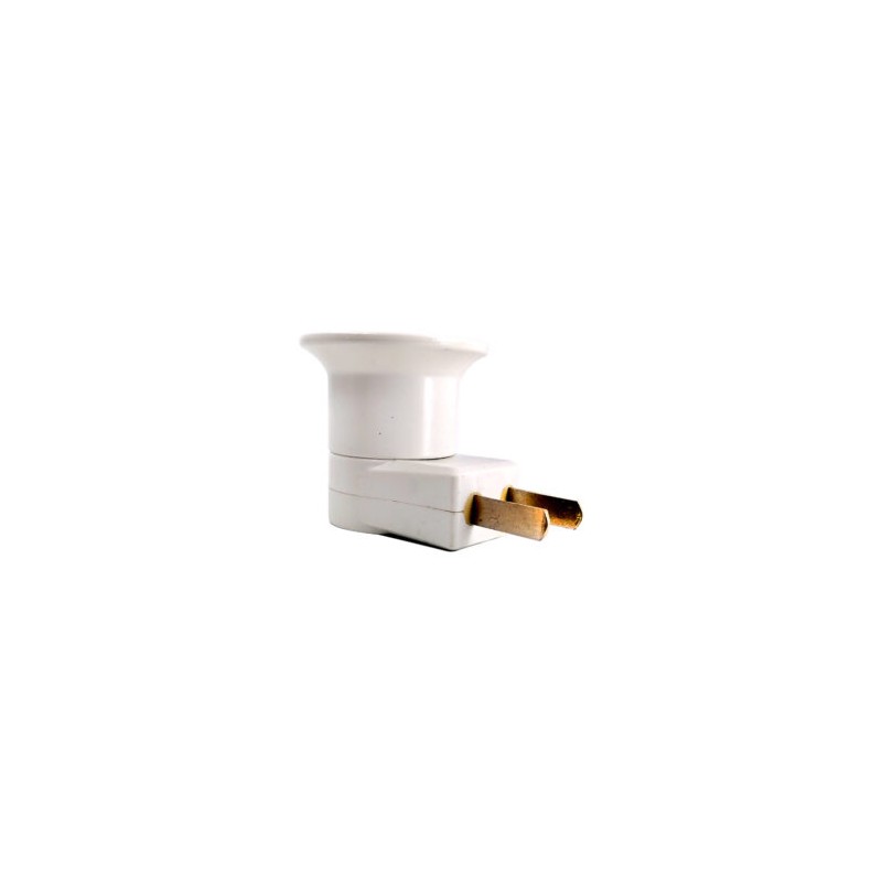 1pza Clavija socket color blanco para foco con botón de apagado y encendido / screw type e-27 / led-5801 / sna-5801