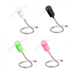 Ventilador usb flexible y portátil con hojas suaves, 28cm, variedad de colores / usb fan / hw-901