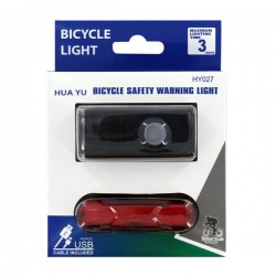 Kit de lámpara delantera y trasera para bicicleta t-606-hy027