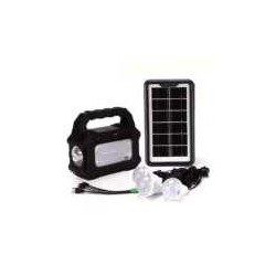 Lámpara de emergencia moreka con panel solar recargable y 3 focos de luz blanca / mor-8080