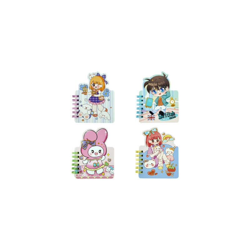 Libreta pequeña de 60 hojas con estampado animado kawaii, variedad de modelos / 111-16