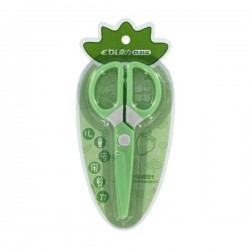 1pza Tijeras de plástico circulo blanco, variedad de colores dl3130