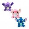 Peluche mediano afelpado en forma de stitch o angel, 24cm, variedad de colores / 2564