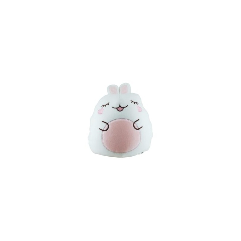 Peluche de conejo blanco kawaii con cojín de viaje integrado, 32cm / la bella pandita / 488k