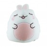Peluche de conejo blanco kawaii con cojín de viaje integrado, 32cm / la bella pandita / 488k