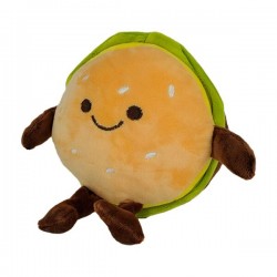 Peluche afelpado pequeño 15cm de hamburguesa con ventosa para colgar / mr-530112