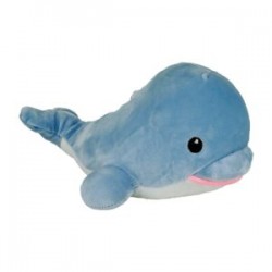 Peluche afelpado pequeño 24cm de ballena con ventosa para colgar, variedad de colores / mr-530037
