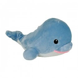 Peluche afelpado pequeño 24cm de ballena con ventosa para colgar, variedad de colores / mr-530037