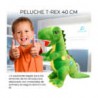 1pza Peluche en forma de t-rex 40cm / jug.bz02.40cm