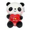 Peluche afelpado chico para san valentín con diseño de panda con corazón te amo / p118