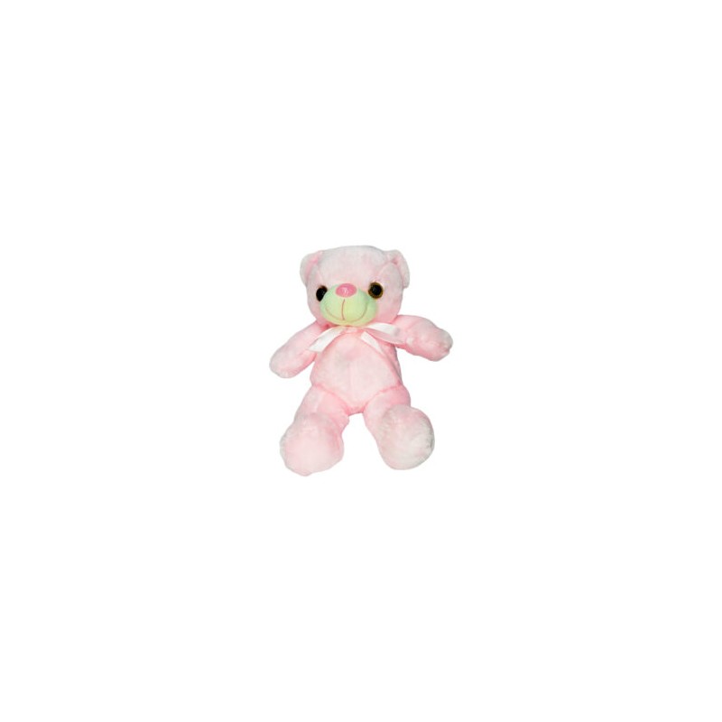Oso de peluche con manos extendidas, moño de listón y luz led intercambiable / teddy