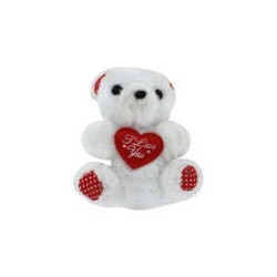 1pza Oso mediano de peluche con corazón y frase i love you 13cm, variedad de colores / tp10823