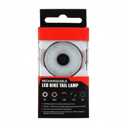 Mini lámpara led trasera redonda luz led roja con modos intercambiables para bicicleta / led bike tail lamp