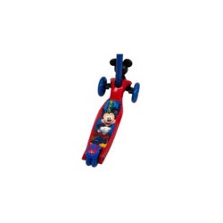 Scooter patín del diablo infantil ajustable, 3 ruedas con luces y figura 3d con diseño de mickey mouse / 3w scooter 3d / 10787