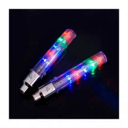 Luz led multicolor válvula tapón para llanta de bicicleta