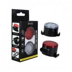 Set 2 luces para bicicleta delantera y trasera recargables xa-313