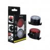 Set 2 luces para bicicleta delantera y trasera recargables xa-313