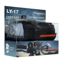 Lámpara solar recargable para bicicleta, con indicador de batería y alámbrica / ly-17
