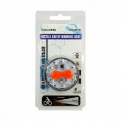 Luz de advertencia de seguridad para bicicleta recargable circular de colores qx-w07b