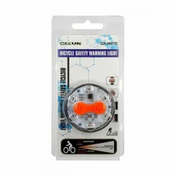 Luz de advertencia de seguridad para bicicleta recargable circular de colores qx-w07b