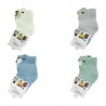 Par de calcetines tobilleros para bebé bbs con diseño de animales + orejitas, variedad de colores / lln-999-38 / 6-12m