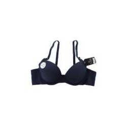 Conjunto de lencería de 2 piezas, brasier liso copa c con efecto push up y tirantes ajustables + bragas sin costuras, variedad d