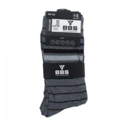 Paquete con 3 pares de calcetines tobilleros bbs con diseño de líneas horizontales para caballero, variedad de colores / 3 pairs