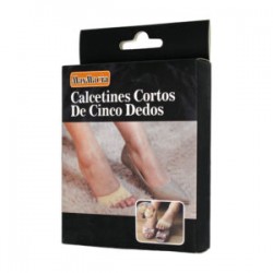 Par de calcetines cortos para dedos del pie en color beige / maxmacia